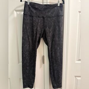 lululemon athletica Black Patterned Leggings